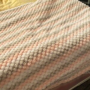 Swiggles Cozy Pink and Gray baby blanket